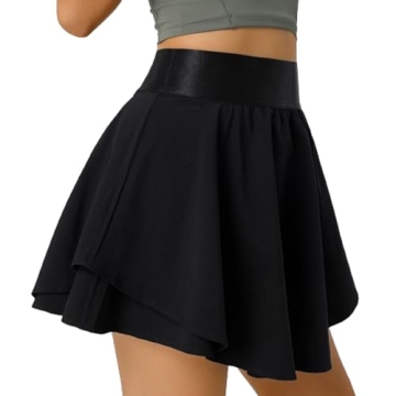 Stylish SRAIDLING Women's Pleated Athletic Skirt with Pockets