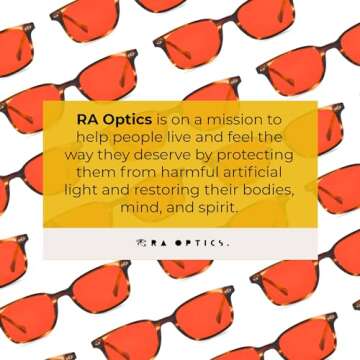 Ra Optics Nate Frame with Sunset Lenses - Premium, Science-Based Blue Light Glasses for Sleep - Block Sleep-Disrupting Blue Light from TV’s, Phones, Computers - Proven to Increase Sleep Quality