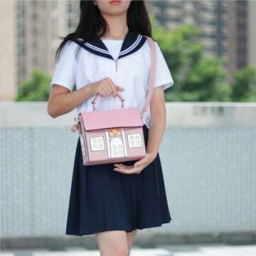 Oweisong Unique House Shape Purse for Fashionable Women