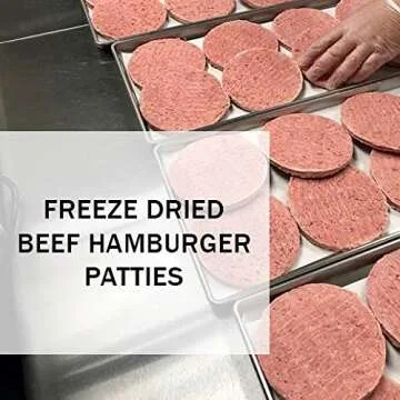 Freeze Dried Beef Hamburger Patties Uncooked | Backpacking & Camping Food | Freeze Dry Wholesalers Emergency Food