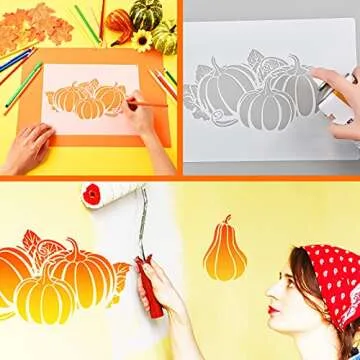 9 Reusable Fall Pumpkin Stencils for Thanksgiving Fun