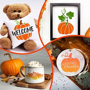 9 Reusable Fall Pumpkin Stencils for Thanksgiving Fun