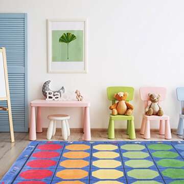 Sprogs Kids Alphabet Seating Rug - Rectangle, 7' 6" W x 12' L, SPG-FE601-44A-SO