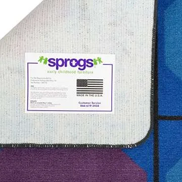 Sprogs Kids Alphabet Seating Rug - Rectangle, 7' 6" W x 12' L, SPG-FE601-44A-SO