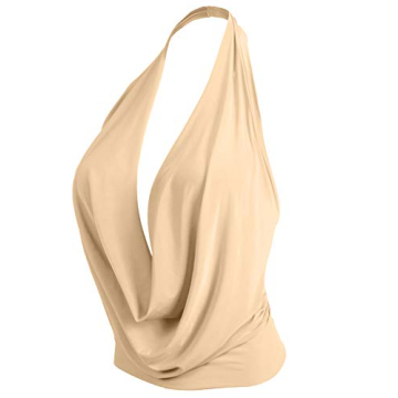 J. LOVNY Womens Lightweight Low Cut Halter Top - Sexy & Comfortable S-3XL