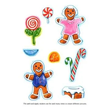 Gingerbread House Sticker Book for Kids Holiday Fun