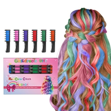 New Hair Chalk Comb Temporary Hair Color Dye for Girls Kids, Washable Hair Chalk for Girls Age 4 5 6...