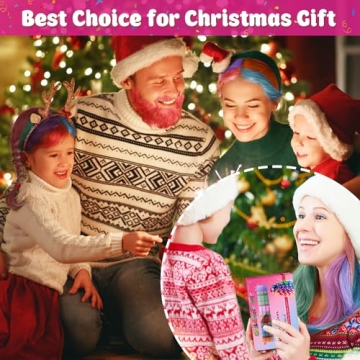 New Hair Chalk Comb Temporary Hair Color Dye for Girls Kids, Washable Hair Chalk for Girls Age 4 5 6 7 8 9 10-12 Birthday Christmas New Year Cosplay Hair DIY Party