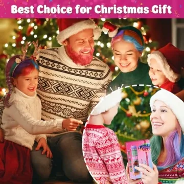 New Hair Chalk Comb Temporary Hair Color Dye for Girls Kids, Washable Hair Chalk for Girls Age 4 5 6 7 8 9 10-12 Birthday Christmas New Year Cosplay Hair DIY Party