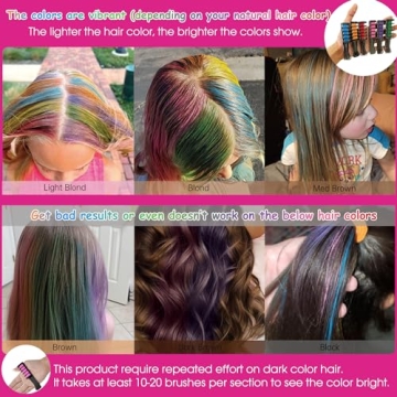 New Hair Chalk Comb Temporary Hair Color Dye for Girls Kids, Washable Hair Chalk for Girls Age 4 5 6 7 8 9 10-12 Birthday Christmas New Year Cosplay Hair DIY Party