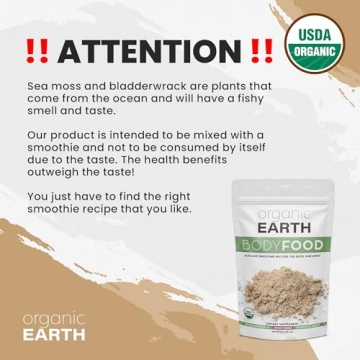 Organic Earth Irish Sea Moss Powder for Energy and Detox