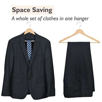 Edergoo 30 Pack Wood Hangers with 360° Swivel Hook