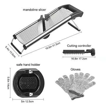 Adjustable Stainless Steel Mandoline Slicer for Effortless Cooking
