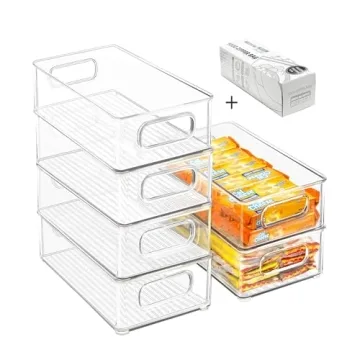 Stackable Refrigerator Bins for Kitchen Organization