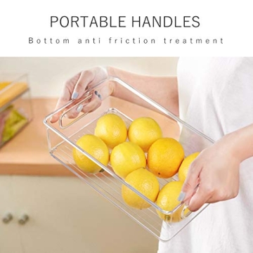 Stackable Refrigerator Bins for Kitchen Organization