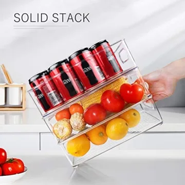 Stackable Refrigerator Bins for Kitchen Organization