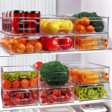 Stackable Refrigerator Bins for Kitchen Organization