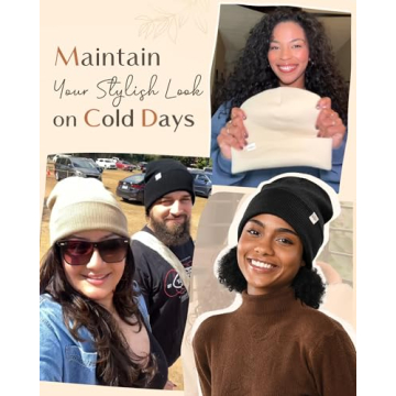 Satin Lined Knit Beanie - Warm Acrylic Winter Hat