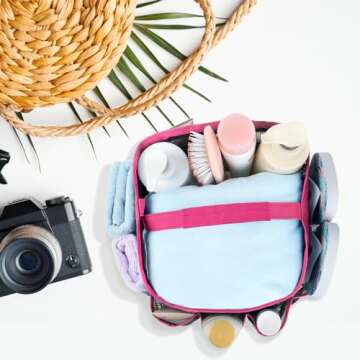 Attmu Mesh Shower Caddy Portable for College Dorm Room Essentials with 8 Pockets, Hanging Shower Caddy Dorm Basket, Quick Dry Shower Bag for Bathroom