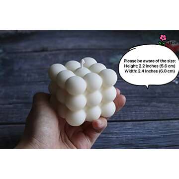 Brighter Sky Bubble Candle, Natural Premium Soy Wax, Pink, Rose Scented, Aesthetic Candles, Gift Ideas, Candle Décor, Gift for Her, Candle Gift, Gift for Friend, Decorative Candles