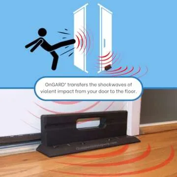 OnGUARD Security Door Brace | French Door Brace Jammer Barricade Defends Against Home Invasions, Burglaries & Civil Unrest | OnGARD Withstands 3100 Lbs of Violent Force | Space-Age Polymer Material |