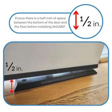 OnGUARD Security Door Brace | French Door Brace Jammer Barricade Defends Against Home Invasions, Burglaries & Civil Unrest | OnGARD Withstands 3100 Lbs of Violent Force | Space-Age Polymer Material |
