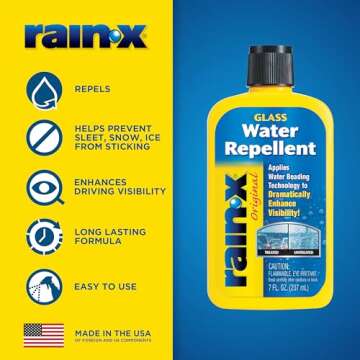 Rain-X 800002243 Glass Treatment, 7 oz. - Exterior Glass Treatment To Dramatically Improve Wet Weather Driving Visibility During All Weather Conditions