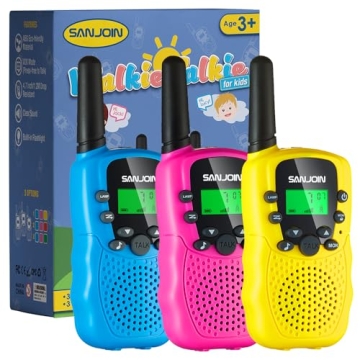 SANJOIN Walkie Talkies for Kids - 3 Miles Range, Fun Outdoor Communication for Ages 4-8