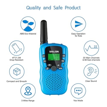 Exciting Walkie Talkies for Kids 4-8 with 3 Miles Range