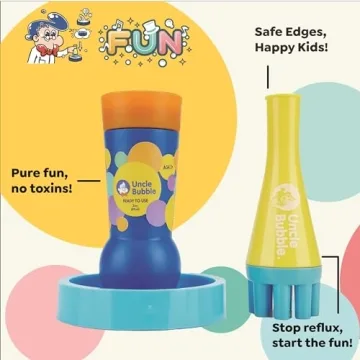 Uncle Bubble Mini Bubble Blower for Kids - Blow Thousands of Bubbles