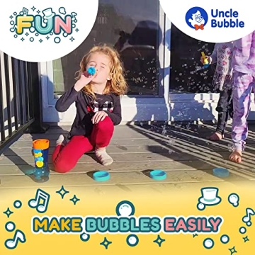 Uncle Bubble Mini Bubble Blower for Kids - Blow Thousands of Bubbles