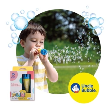 Uncle Bubble Mini Bubble Blower for Kids - Blow Thousands of Bubbles