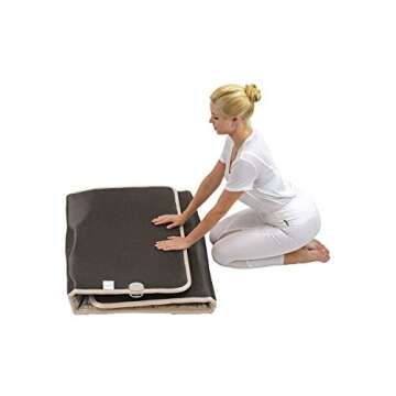 Healthyline Far Infrared Therapy Mat - Advanced Multi-Purpose Amethyst Heating Pad - 24 Photon Red Light LED Therapy - 80" x 40"