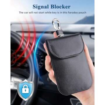 Teskyer 2 Pack of Faraday Key Fob Protectors, Anti-Theft Faraday Bags, Car Key RFID Signal Blocking ...