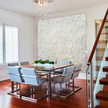 Silk Flower Wall Panels Backdrop 15 * 15inch- 12Pcs Wedding Wall DIY 3D Floral Panels Handmade Fake ...