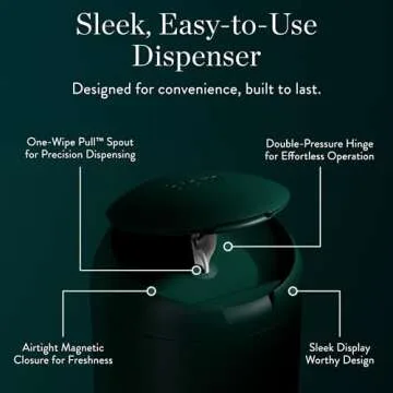 Biom Dispenser + All-Purpose Wipes Starter Kit - Everything Cleaning Wipes | Biodegradable Plant-Based Surface Cleaner for Home & Travel | Kid & Pet Friendly, Natural, Non-Toxic (Sea Foam)