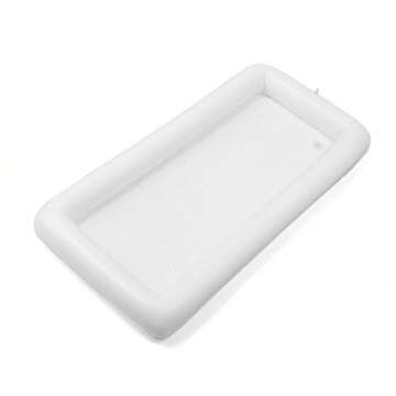 Inflatable Serving Bar Salad Buffet Ice Tray Food Drink Cooler for Picnic Luau Pool Party with Drain...