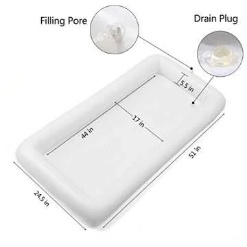 Inflatable Serving Bar Salad Buffet Ice Tray Food Drink Cooler for Picnic Luau Pool Party with Drain Plug, 2 Pack