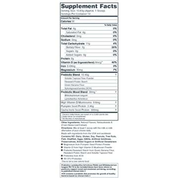 Uplift Food Organic Prebiotic Fiber Supplement - Vegan, Low Carb, Non GMO Fiber Powder, Resistant Starch Digestive - Daily Uplifter, Vanilla, 7.13 Ounces (Pack of 1)