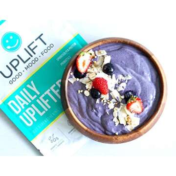 Uplift Food Organic Prebiotic Fiber Supplement - Vegan, Low Carb, Non GMO Fiber Powder, Resistant Starch Digestive - Daily Uplifter, Vanilla, 7.13 Ounces (Pack of 1)