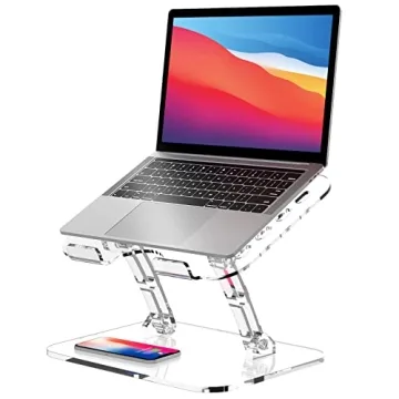 Lpoake Adjustable Foldable Laptop Stand - Ergonomic & Portable for 10-15.6" Laptops