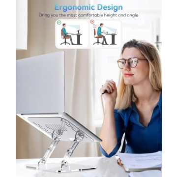 Lpoake Adjustable Ergonomic Laptop Stand for All Devices