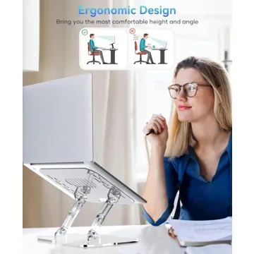 Lpoake Adjustable Ergonomic Laptop Stand for All Devices