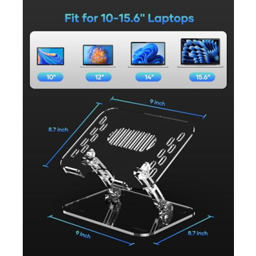 Lpoake Adjustable Ergonomic Laptop Stand for All Devices