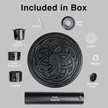 Sundale 48 lbs Cast Stone Patio Umbrella Base for All Poles