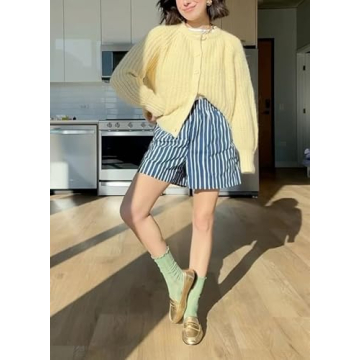 Durable Women Button Down Cardigan in Yellow Perfect for Winter