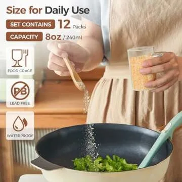 ComSaf 12 Pcs Glass Spice Jars with Lids and Spoons