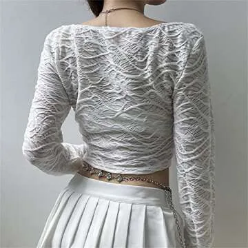 Elegant Lace Ruffle Crop Top for Summer Style