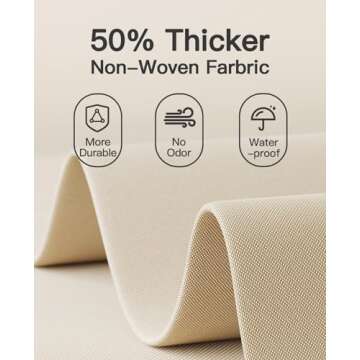 Pipishell Hanging Closet Organizer 6-Shelf, Hanging Shelves for Closet with 3 Removable Drawers & Side Pockets, Hanging Shelf Organizer for Bedroom or Garment Rack, 12'' x 12'' x 43.3'', Beige