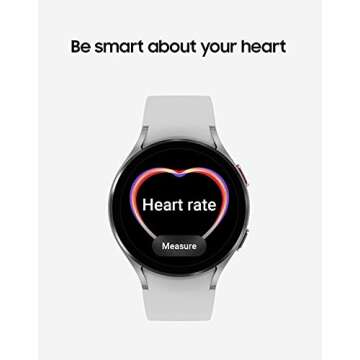 SAMSUNG Galaxy Watch 4 44mm Smartwatch with ECG Monitor Tracker for Health, Fitness, Running, Sleep Cycles, GPS Fall Detection, Bluetooth, US Version, Silver